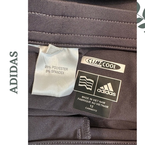 🛍️3/$40 Adidas Women's Dark Grey Elastic Waist Skirt Orange Side Gusset w Zipper - Picture 6 of 6